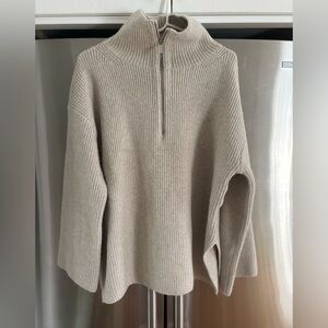 Women’s H&M size M Rib Knit Half-Zip Sweater